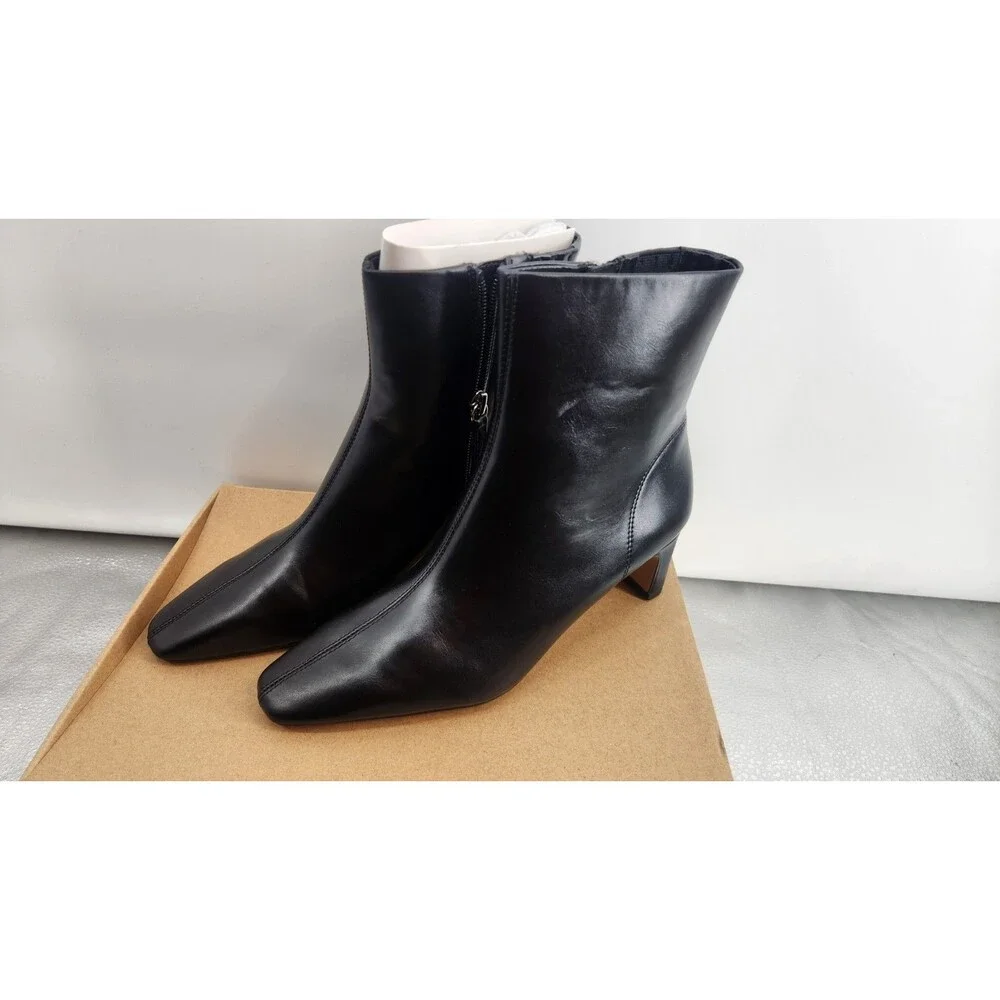 J. Crew Womens 7.5‎ Black Snip Toe Booties Shoes New With Box
